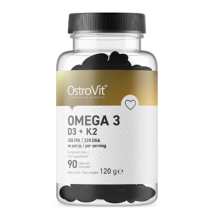 Omega 3 D3+K2 90 капсули | OstroVit