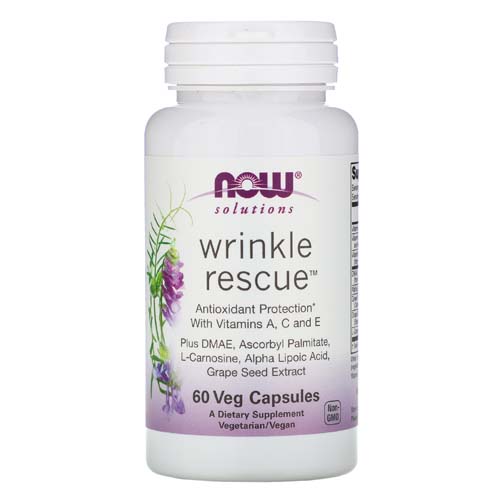 Wrinkle Rescue 60 вегетариански капсули | Now Foods