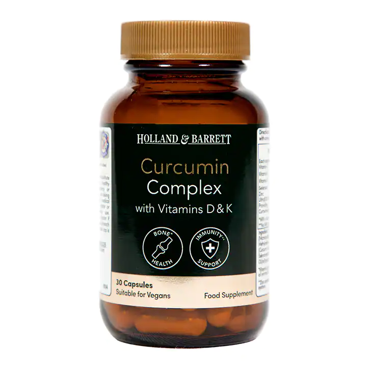 Curcumin Complex with Vitamins D&K 30 капсули | Holland & Barrett