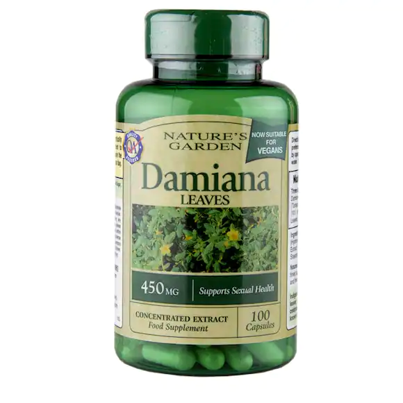 Damiana Leaves 450 мг 100 капсули | Nature's Garden