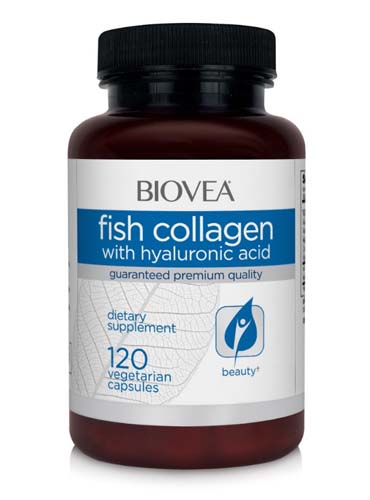 Fish Collagen with Hyaluronic Acid 120 веге капсули | Biovea