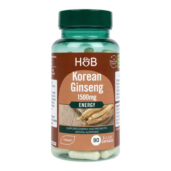 Korean Ginseng 500 мг 90 капсули | Holland & Barrett