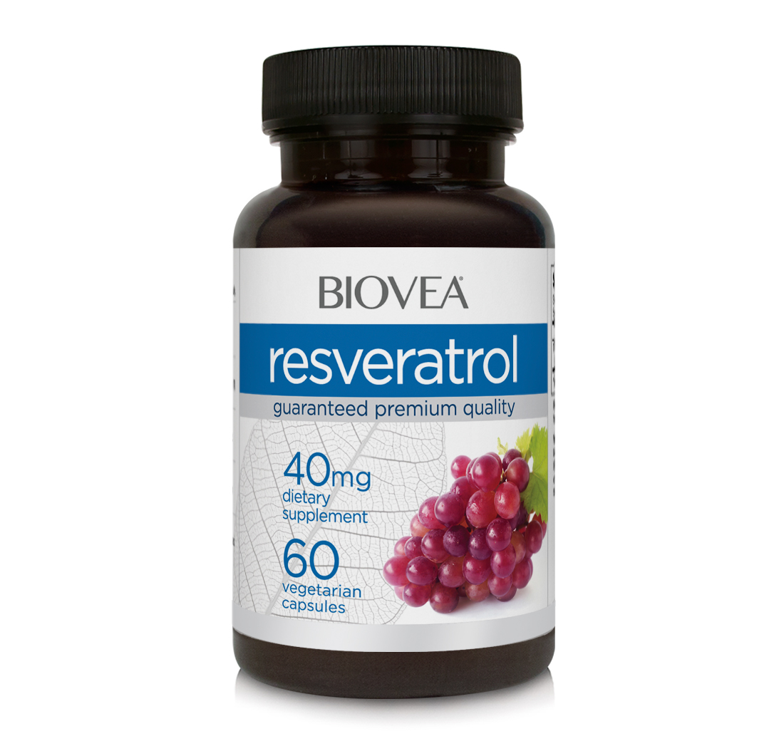 Resveratrol 40 мг 60 вегетариански капсули | Biovea