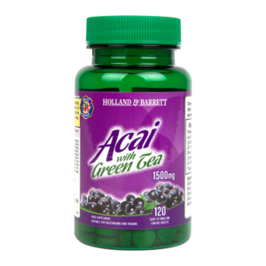 Acai with Green Tea 1500 мг 120 таблетки | Holland & Barrett