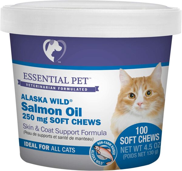 Cat Alaska Wild Salmon Oil 100 дъвчащи дражета | Essential Pet