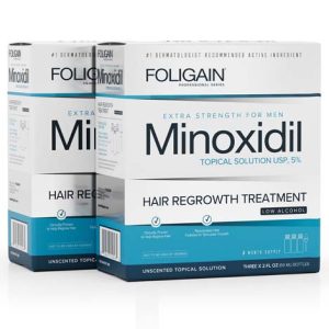 Minoxidil 5% Hair Regrowth Treatment For Men Low Alcohol 3x60 мл | Foligain