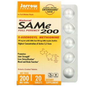 SAMe 200 S-Adenosyl-L-Methionine 200 мг 20 таблетки | Jarrow Formulas