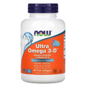 Ultra Omega 3-D 90 гел-капсули | Now Foods