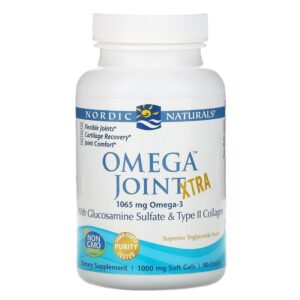 Omega-3 Joint XTRA with Glucosamine & Collagen Tipe II 90 гел-капсули | Nordic Naturals