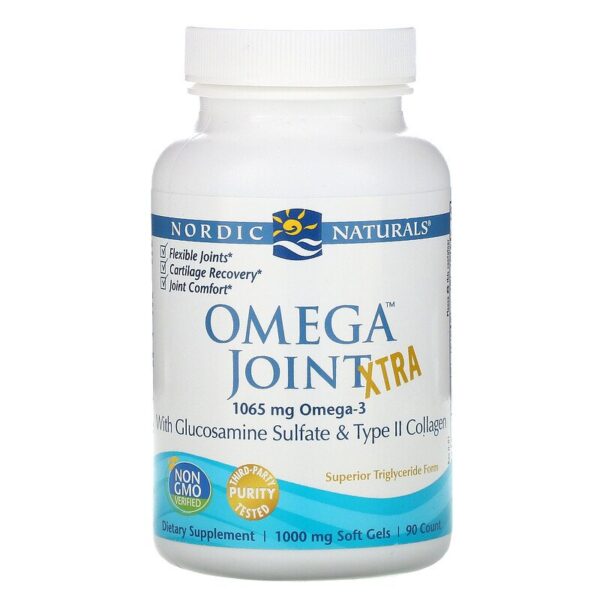Omega-3 Joint XTRA with Glucosamine & Collagen Tipe II 90 гел-капсули | Nordic Naturals