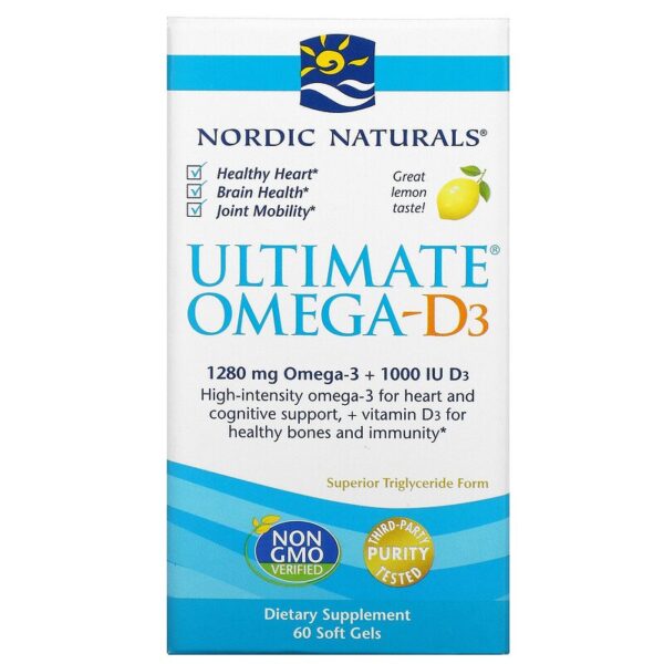 Ultimate Оmega-3 with Vitamin D3 60 гел-капсули | Nordic Naturals