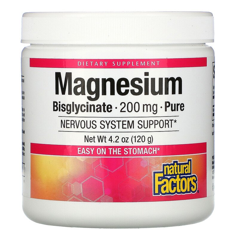 Pure Magnesium Bisglycinate 200 мг 120 гр | Natural Factors