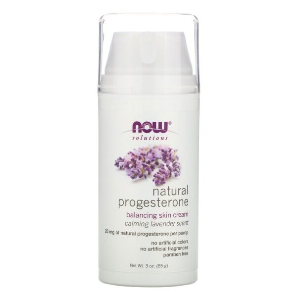 Natural Progesterone Cream Lavender 85 гр | Now Foods