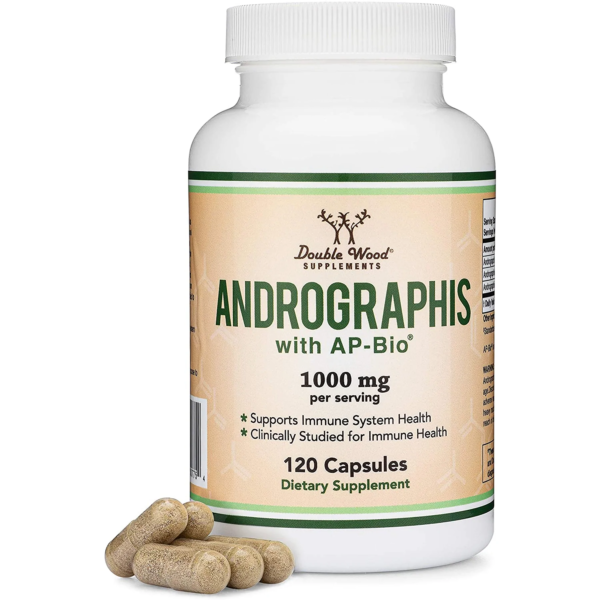 Andrographis with AP-Bio 500 мг 120 капсули | Double Wood