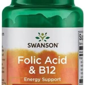 Folic Acid & B12 30 веге капсули | Swanson