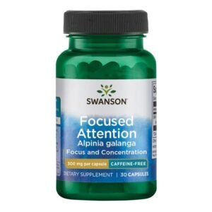 Focused Attention Alpinia Galanga - Caffeine-Free 300 мг 30 капсули | Swanson