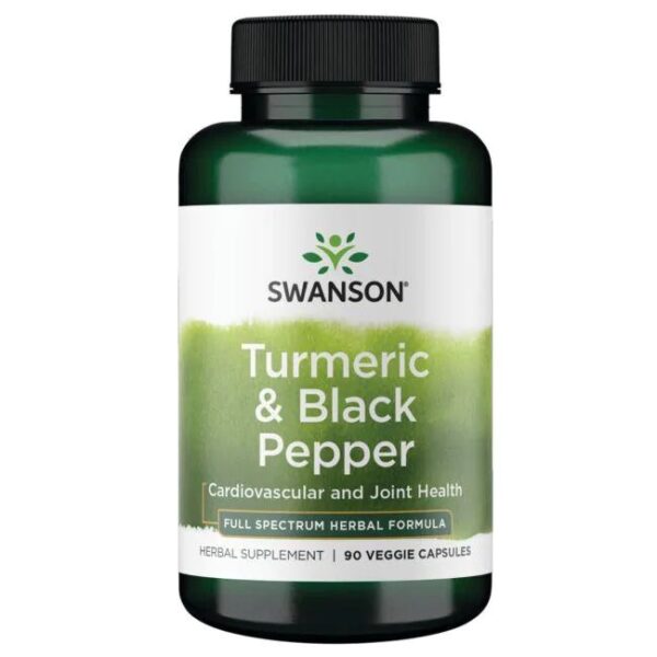 Turmeric & Black Pepper 90 вегетариански капсули | Swanson