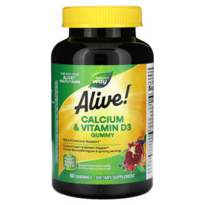 Alive! Calcium & Vitamin D3 60 желирани таблетки | Nature's Way