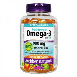 Triple Strength Omega-3 900 мг 65 гел-капсули | Webber Naturals