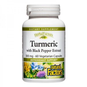 Тurmeric with Black Pepper Extract 300 мг 60 веге капсули | Natural Factors