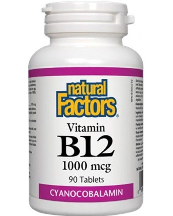 Vitamin B12 Cyanocobalamin 1000 мкг 90 таблетки | Natural Factors