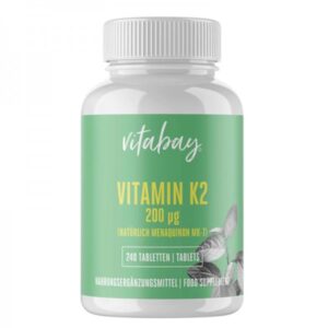 Vitamin K2 (Natural Menaquinone MK-7) 200 мкг 240 таблетки | Vitabay