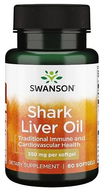 Масло от черен дроб на акула 500мг 60 капсули | Swanson