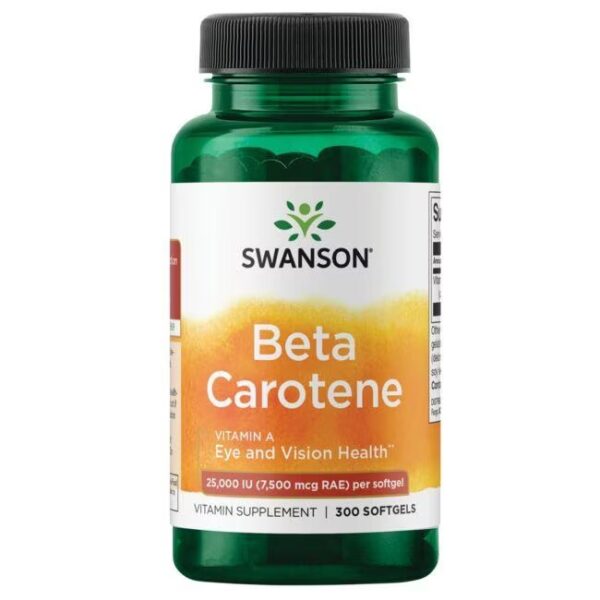 Beta Carotene (Vitamin A) 25,000 IU 300 гел-капсули | Swanson