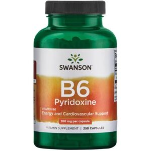 Vitamin B6 Pyridoxine 100 мг 250 капсули | Swanson