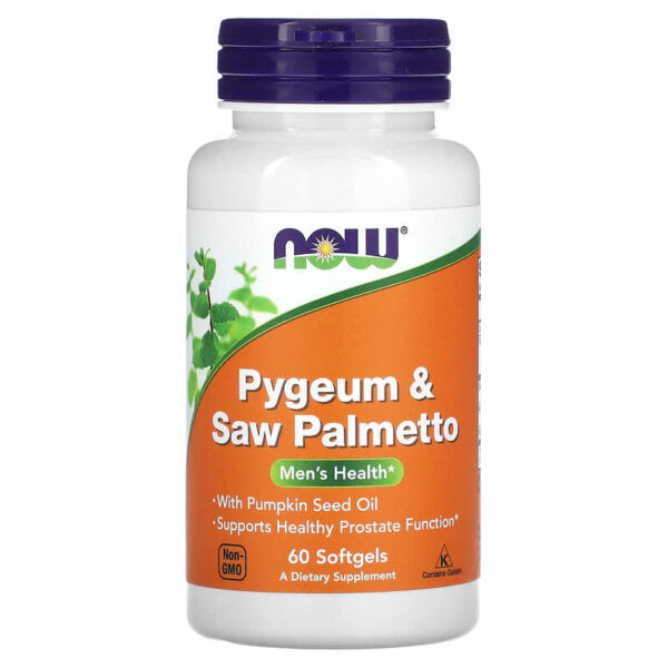 Pygeum & Saw Palmetto 60 гел-капсули | Now Foods