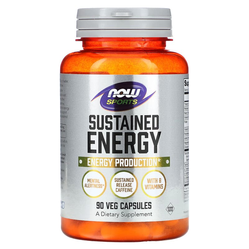 Sustained Energy 90 веге капсули | Now Foods