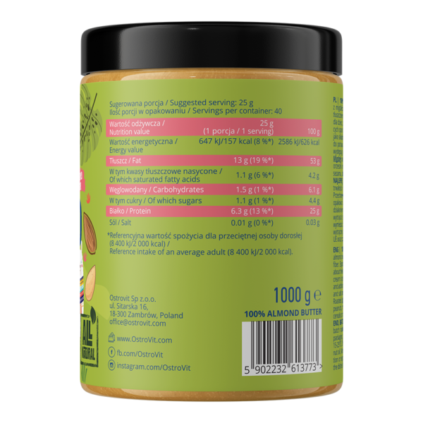100p-almond-butter-smooth-gladko-bademovo-maslo-1000g-ostrovit-sastav-cena
