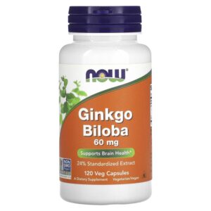 Гинко Билоба (Ginkgo Biloba) 60 мг 120 веге капсули | Now Foods