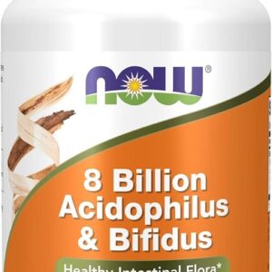 8 Billion Acidophilus & Bifidus 60 веге капсули | Now Foods