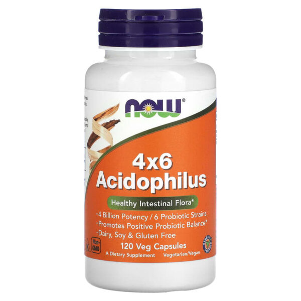 Acidophilus 4X6 120 веге капсули | Now Foods