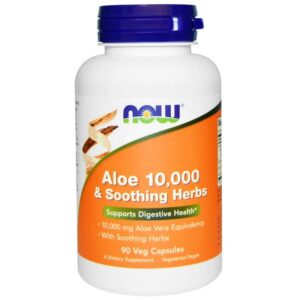 Aloe 10 000 & Soothing Herbs 90 веге капсули | Now Foods