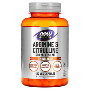 Arginine & Citrulline 120 веге капсули | Now Foods