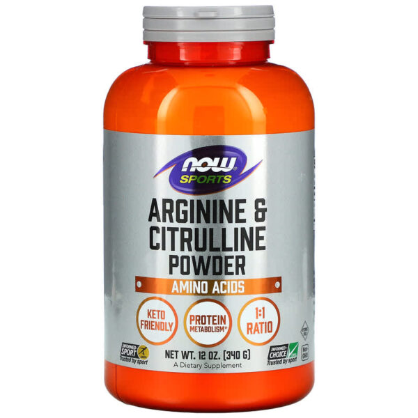 Arginine & Citrulline Powder 340 гр | Now Foods