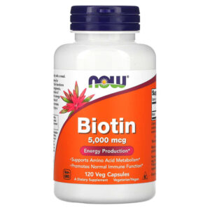 Витамин B-7 (Biotin) 5000 mcg 120 веге капсули | Now Foods