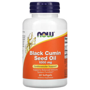 Black Cumin Seed Oil 1000 мг 60 гел-капсули | Now Foods