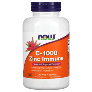 C-1000 Zinc Immune 180 веге капсули | Now Foods