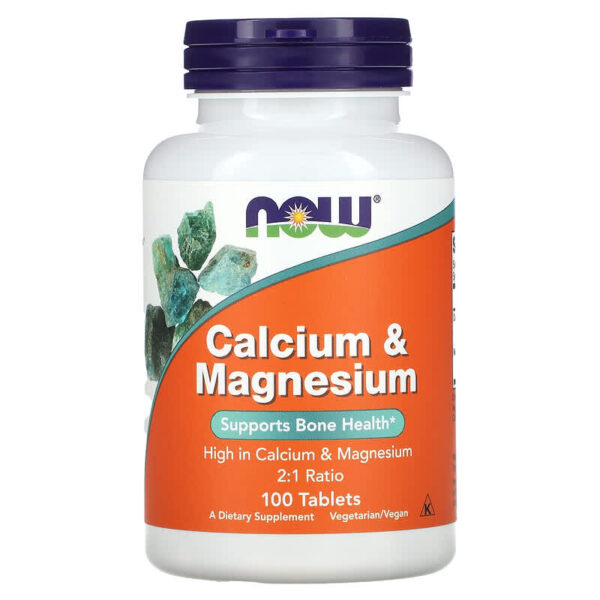 Calcium & Magnesium 2:1 100 таблетки | Now Foods