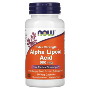 Extra Strength Alpha Lipoic Acid 600 мг 60 веге капсули | Now Foods