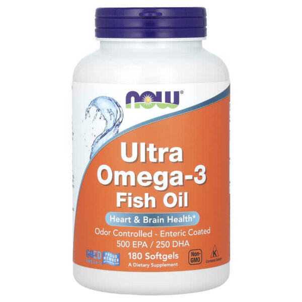 Ultra Omega-3 180 дражета | Now Foods